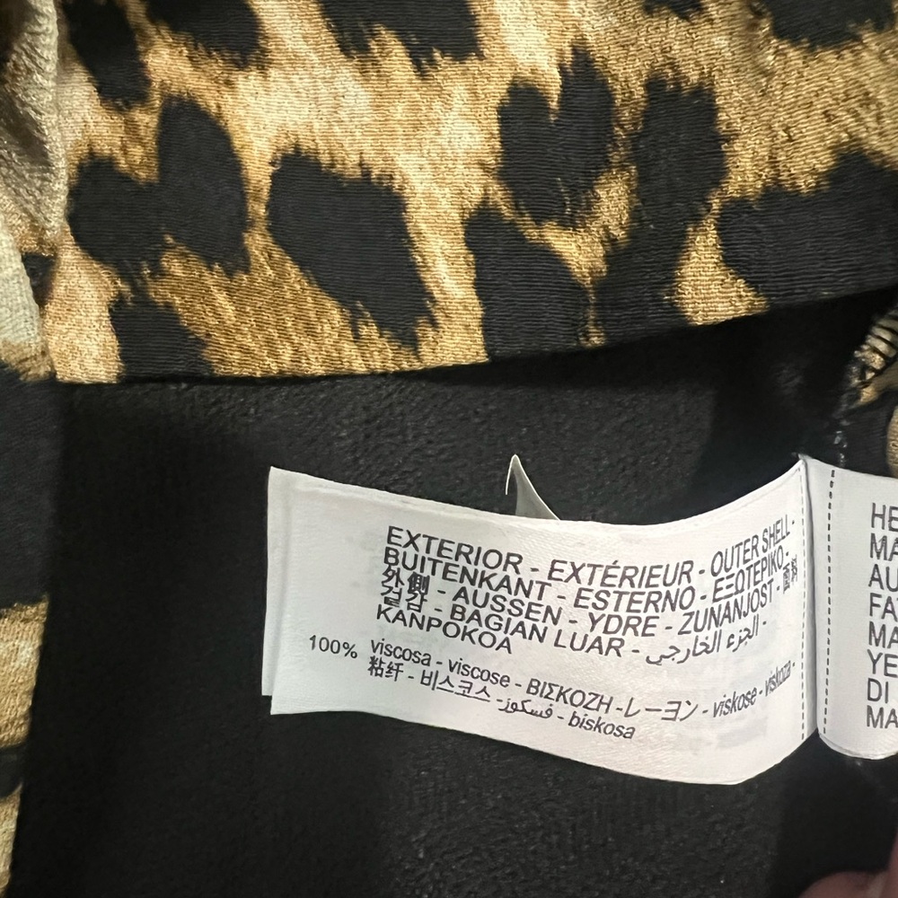 NWT ZARA ANIMAL PRINT DRESS ZW COLLECTION 3201/140 LEOPARD WOMEN LARGE - Picture 12 of 14